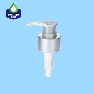 24/410 Ribbed Cosmetic Lotion Pump ฝาปิดอลูมิเนียมล็อคซ้ายขวาสำหรับขวดพลาสติก