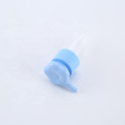 Ribbed 28mm Blue Soap Dispenser Pump / Customized Plastic Screw Pump